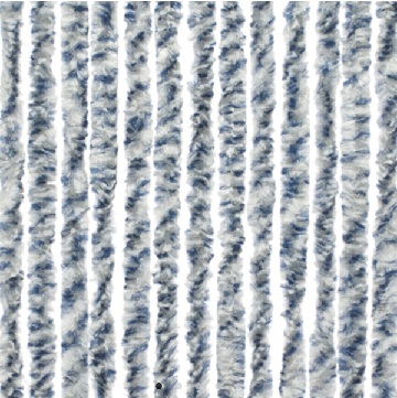 Travellife Chenillegordijn grijs/blauw 56x185cm