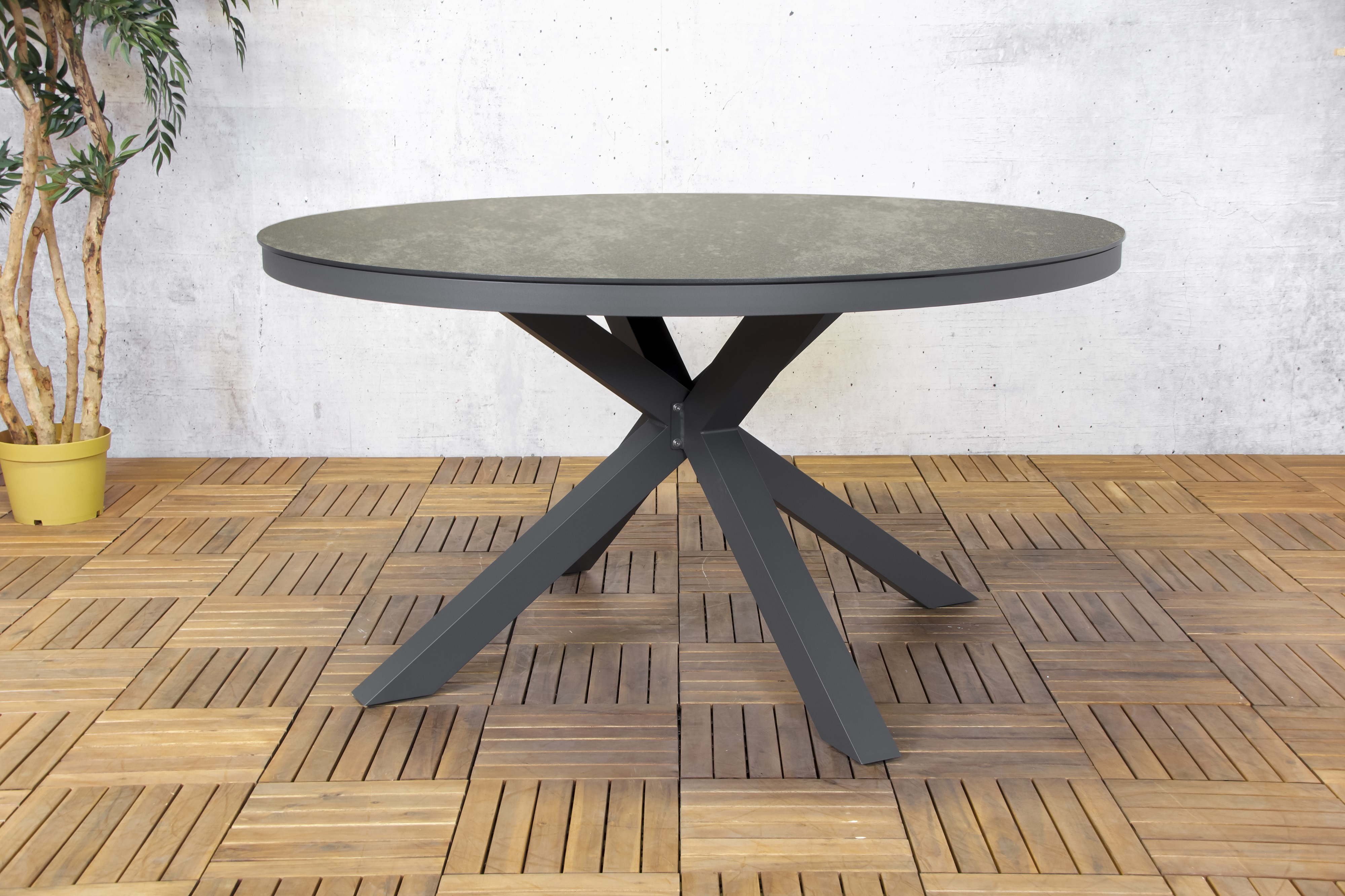 Bianca tafel 140 cm rond antraciet