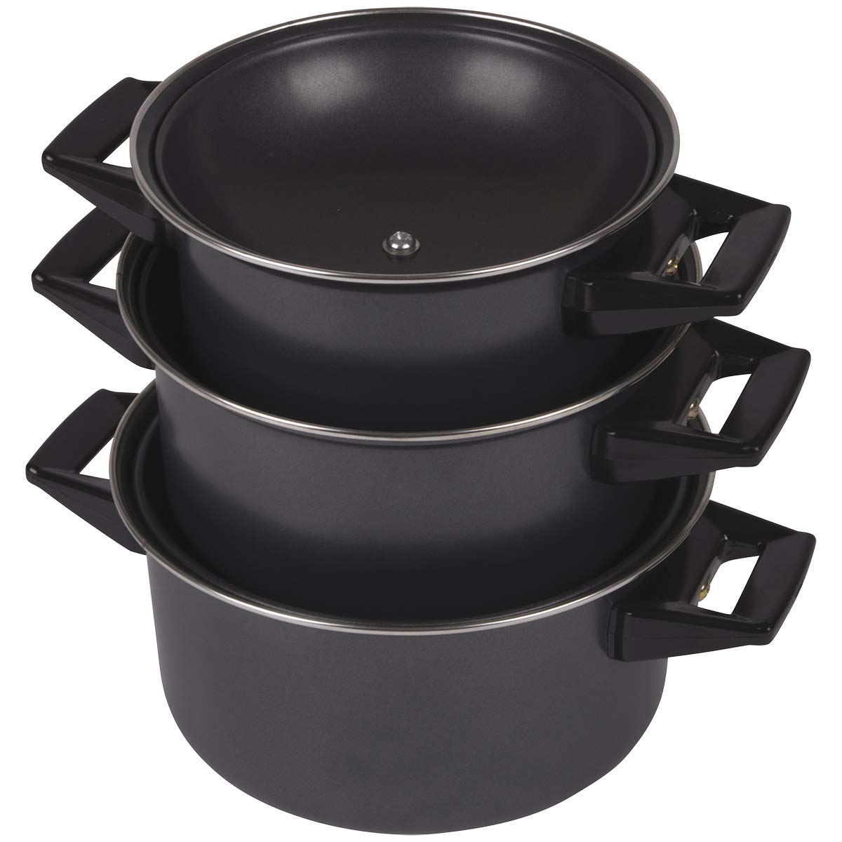 Bo-Camp pannenset Rondoi carbonstaal 3-dlg