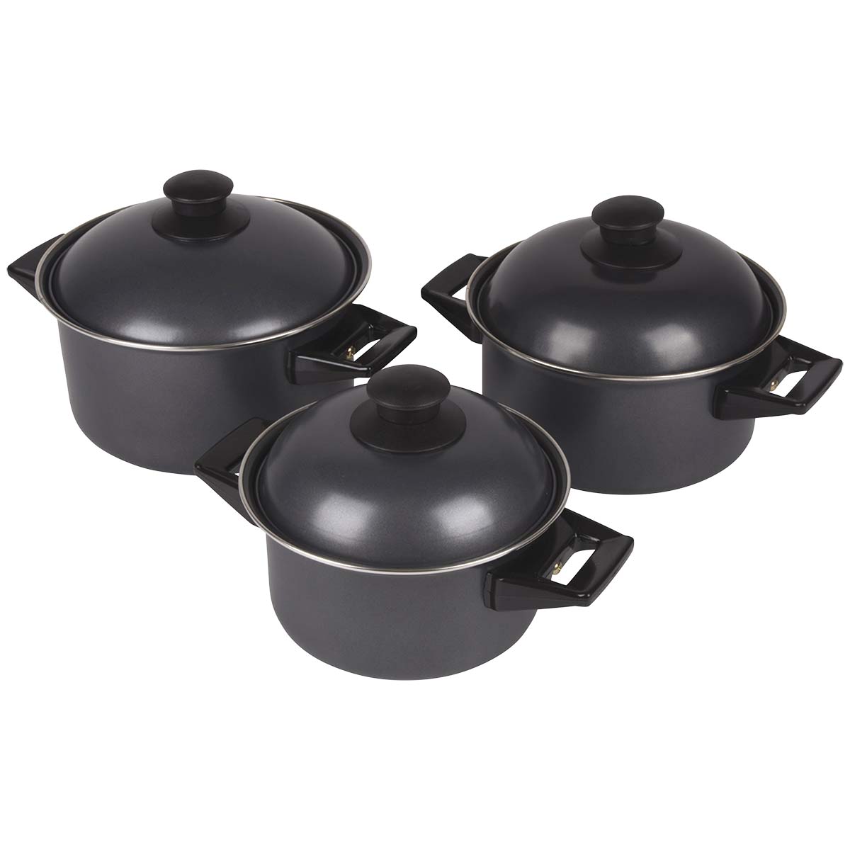 Bo-Camp pannenset Rondoi carbonstaal 3-dlg