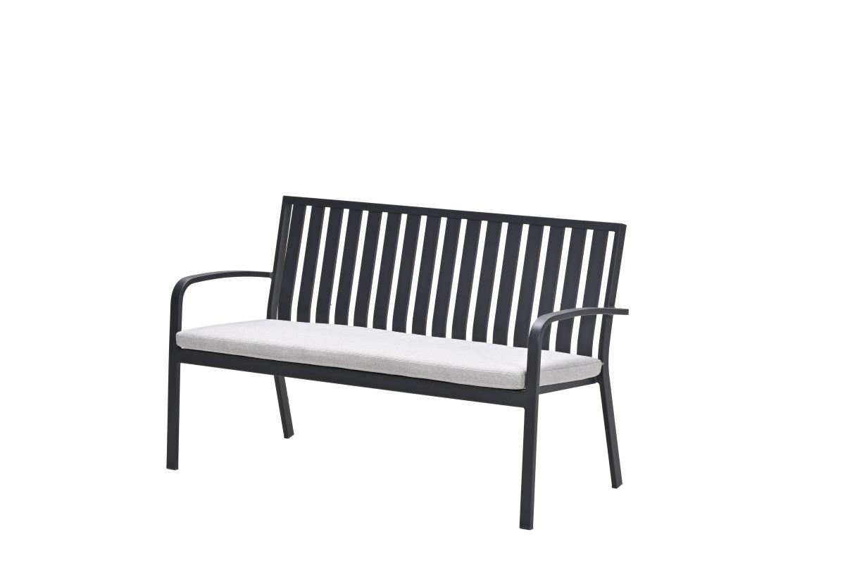 Bruno parkbank 150 cm carbon black / valley sand