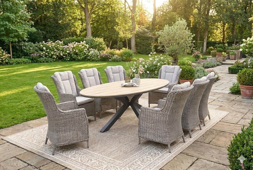 Diningset Osborne (8) met Edison 280 x 140 cm tafel