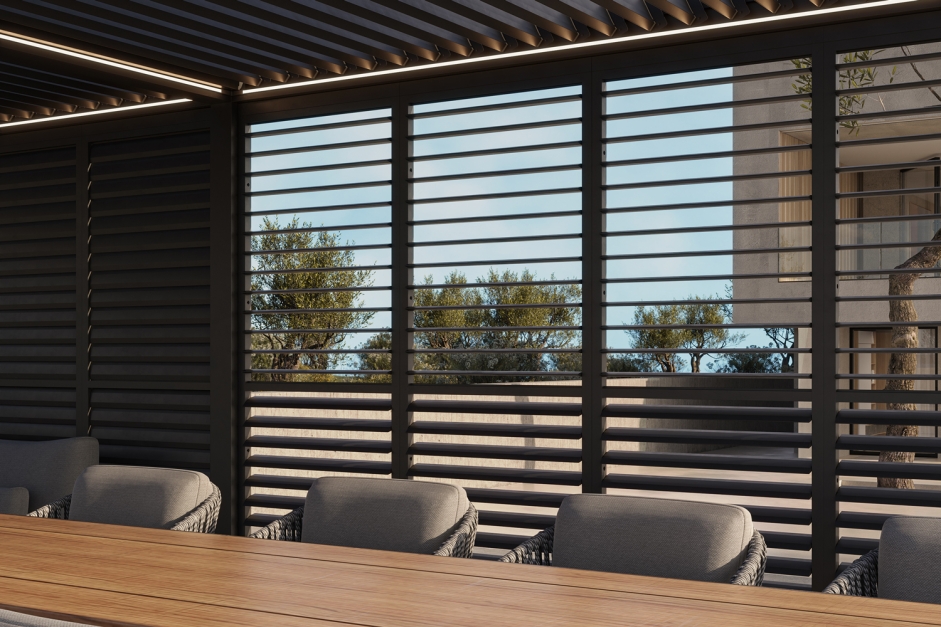 Gazebo Luxe tuinoverkapping 275 x 305 cm elektrisch