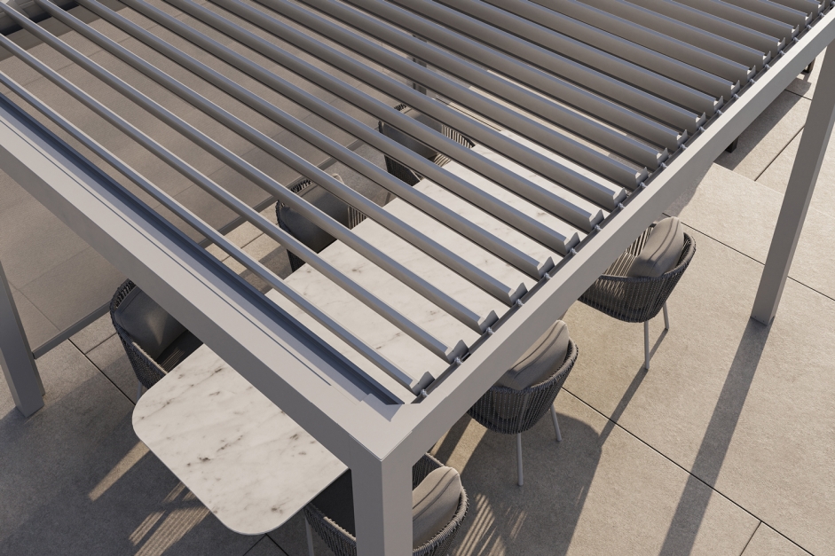 Gazebo Luxe tuinoverkapping 275 x 305 cm elektrisch