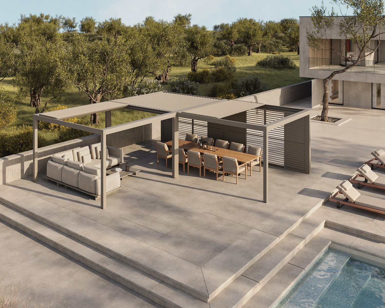 Gazebo Luxe tuinoverkapping 275 x 365 cm handmatig