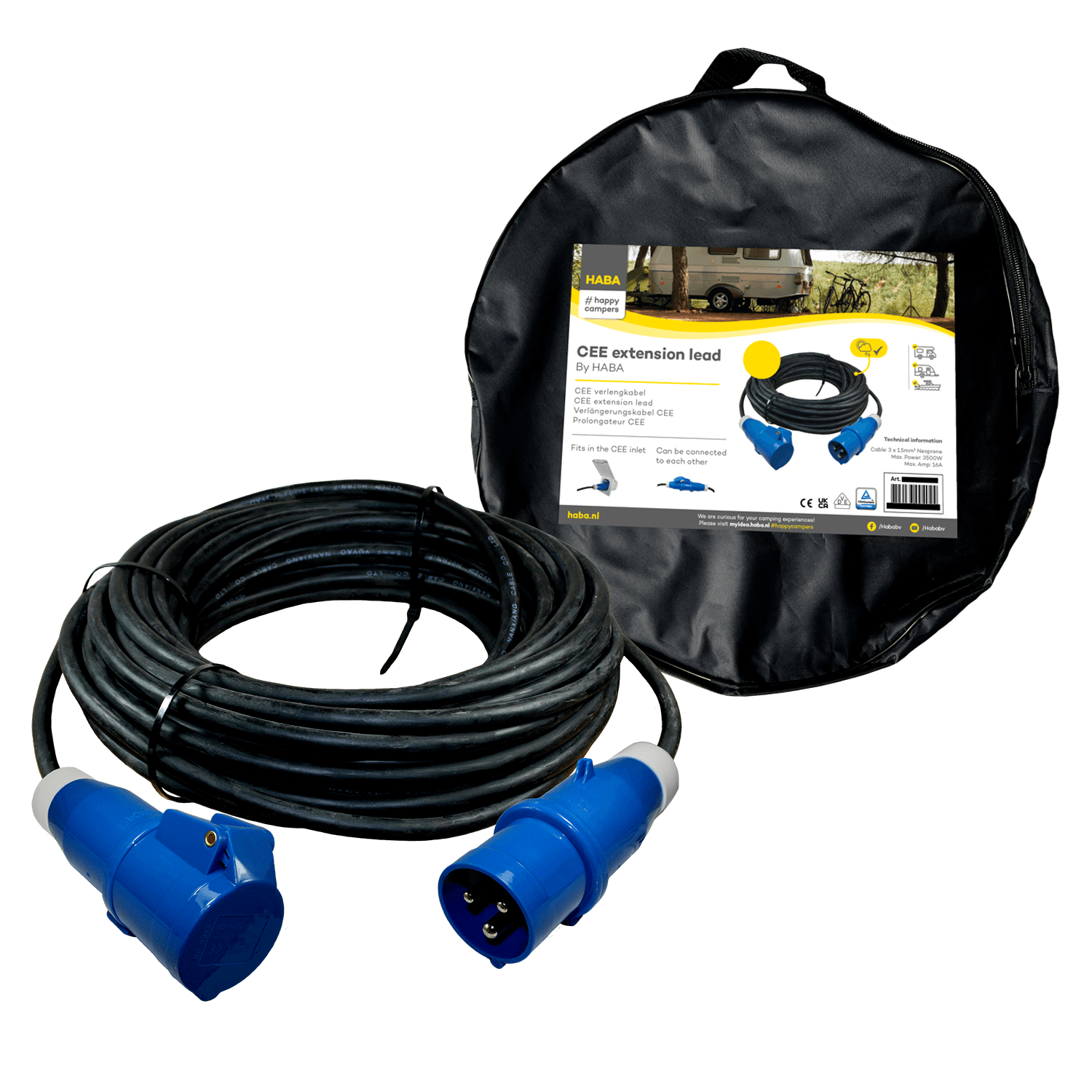 Neopreen CEE verlengkabel 40 mtr