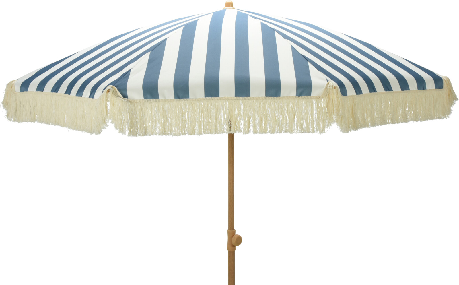 Parasol 200 cm wit / blauw retro