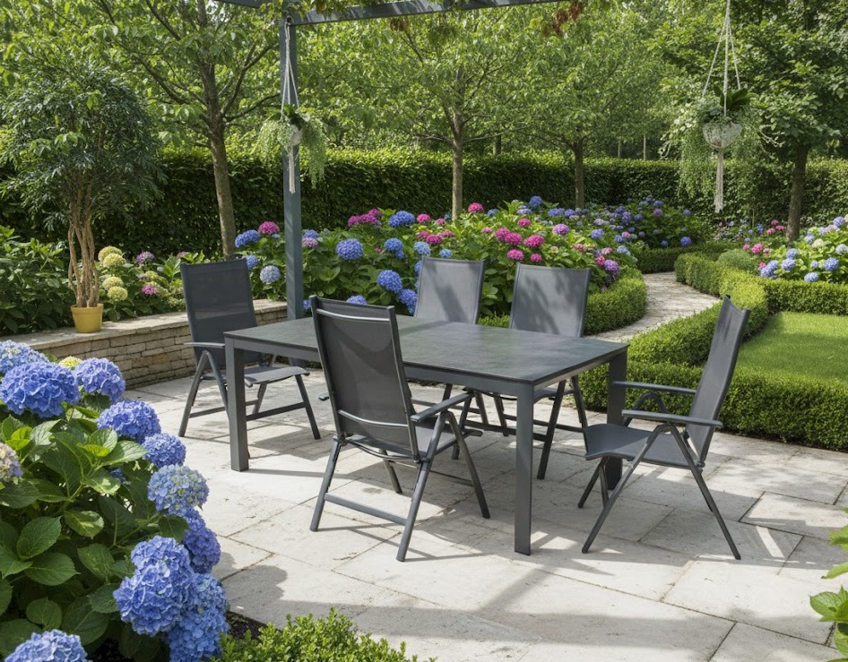 Set Osborne dining (4) met Bianca 180 x 100 cm tafel