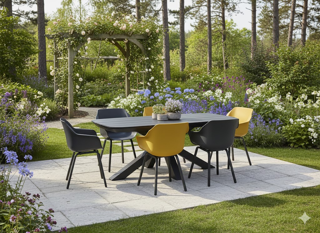 Set Sophie (6) met Bradford 220 x 100 cm tafel