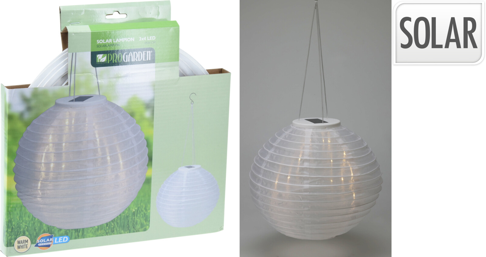 Solarlamp lampion balvorm klein