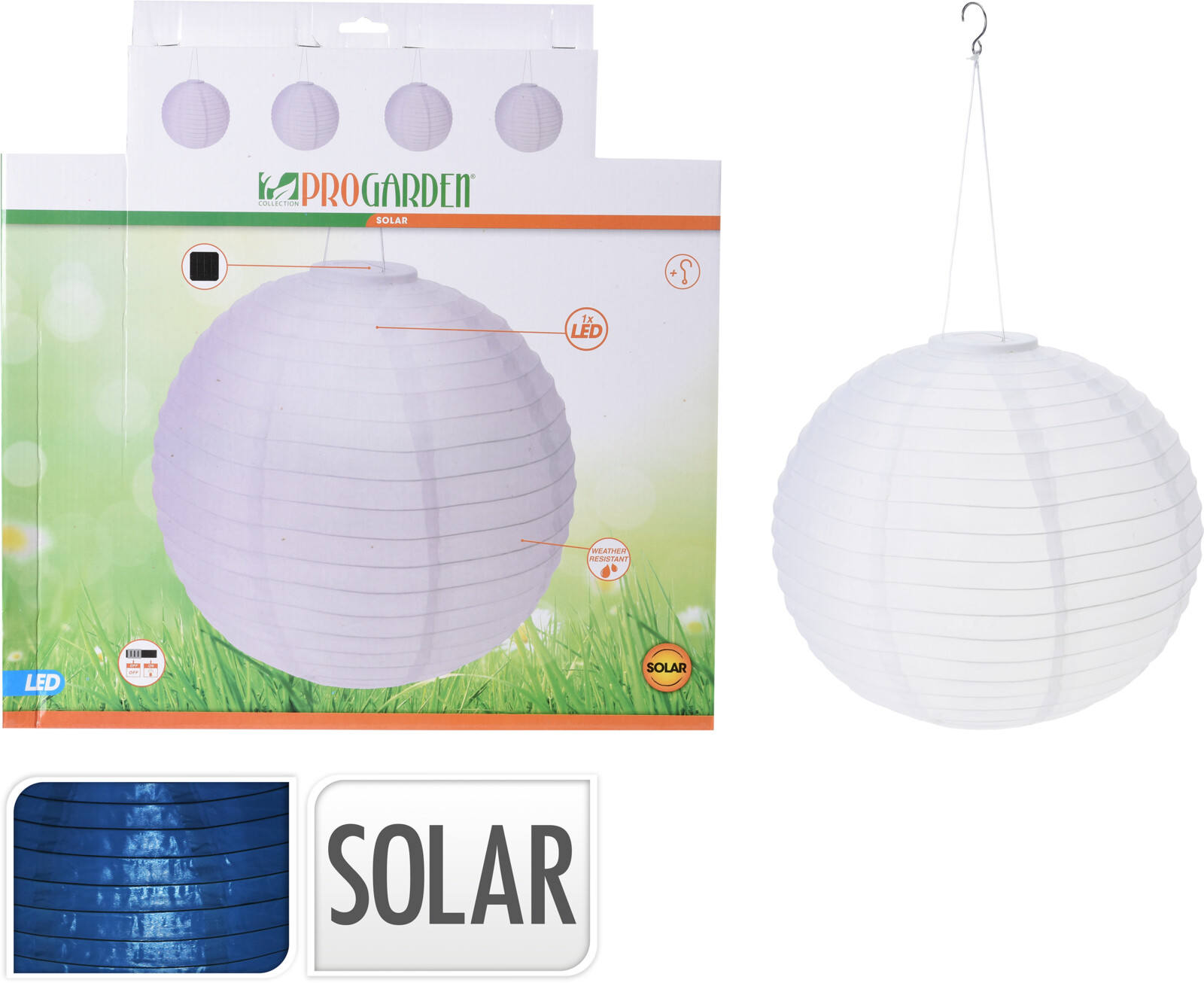 Solarlamp lampion balvorm