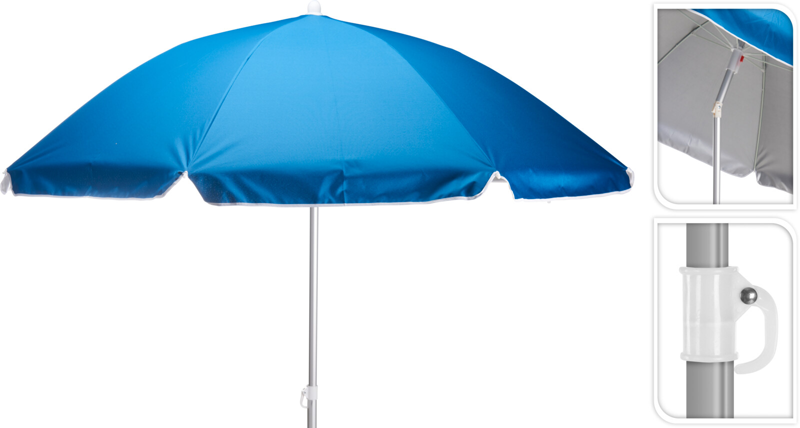 Strandparasol 200 cm blauw